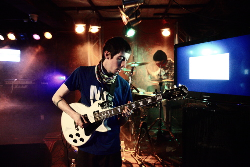 Sean Maylone (left) plays with his band Sighborgggg
Sean Maloney plays with his band Sighborgggg.    Matthew Brisbois