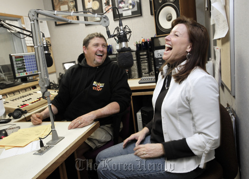 Gary Scott Thomas and Julie Stevens work the mics during their daily morning show at radio station KRTY in San Jose, California, on Dec. 9, 2010. The best of friends, they have done the Gary & Julie show for more than ten years.   San Jose Mercury News/MCT