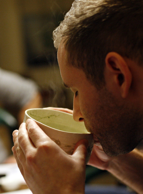 World flavors and drinks, such as this match a tea being sampled
by Drake LaMonica in Chicago, Illinois, will be among the popular
food trends in the coming year. (Chicago Tribune/MCT)