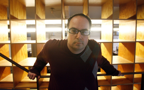 Author Matt Briggs chose publisher Publication Studio with its striped-down business model for his latest novel “The Strong Man.” Briggs is shown on January 7, 2011, in
Seattle, Washington. (Alan Berner/Seattle Times/MCT)