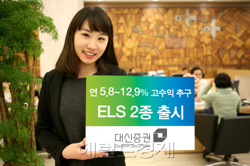 대신ELS2종 출시 / 대신證, 폭락만 안하면 5.8%지급하는 ELS출시/ 금융상품