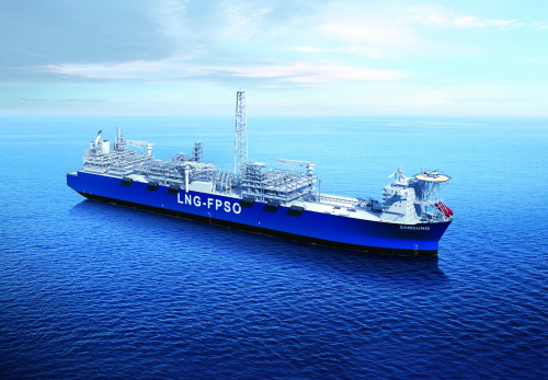 삼성중공업은 올해 LNG-FPSO, 드릴십 등 고부가 해양특수선 분야를 집중 공략하며 미래 성장의 기틀을 마련한다는 계획이다. 삼성중공업의 LNG-FPSO 모습. ［사진제공=삼성중공업］