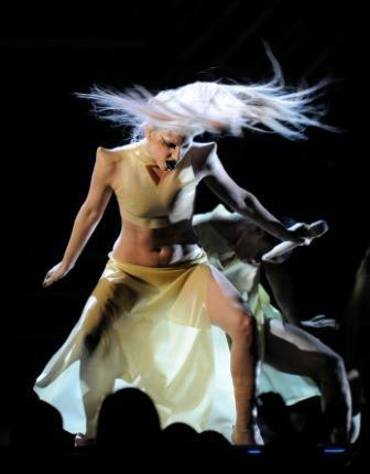Lady Gaga performs at the 2011 Grammy Awards show at the Staples Center in Los Angeles, California on February 13, 2011.(MCT)