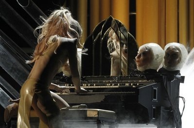 Lady Gaga performs at the 53rd annual Grammy Awards on Sunday, Feb. 13, 2011, in Los Angeles. (AP)
