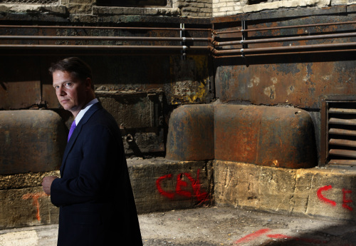 David Ellis, lead prosecutor for Blagojevich’s trial in the Illinois State House of Representatives, and a mystery writer who has written a
new book, stands for a portrait near the Tribune Tower, August 25, 2009. (Alex Garcia/Chicago Tribune/MCT)