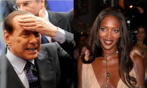 Silvio Berlusconi (left, AP) and Naomi Campbell (right, MCT)