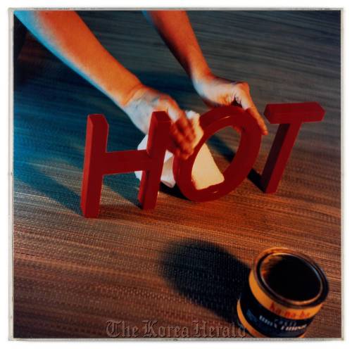 “Waxing Hot” by Bruce Nauman.  PKM Trinity Gallery