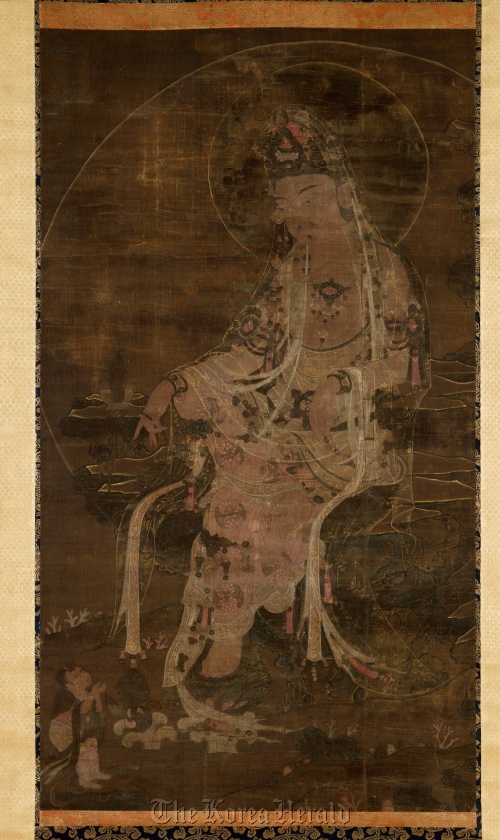 “Suwol Gwaneum,” or “Water-Moon Avalokitesvara painting” from the Goryeo Dynasty. Korea Foundation