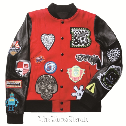 A baseball jacket designed by Big Bang