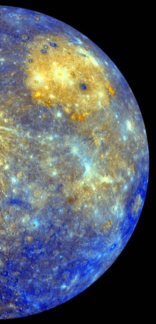 An enhanced photo image of Mercury from  NASA’s Messenger probe (AP-Yonhap News/NASA)