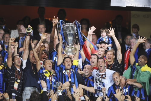Inter Milan won the 2009-2010 UEFA Champions League trophy.  Heineken