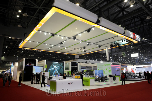 Hyundai Mobis Co.’s booth at the Seoul Motor Show.