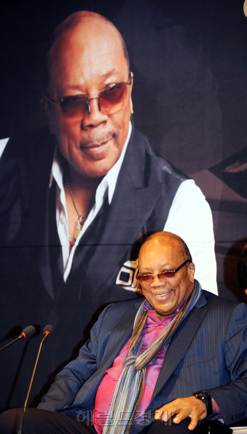 퀸시 존스 (Quincy Delight Jones Jr.) 가수(미국)/0408(HB)퀀시 존스 기자간담회4 / <포토뉴스>세계적 프로듀서 퀸시존스 “한국 뮤지션과 음악 작업 논의 중”