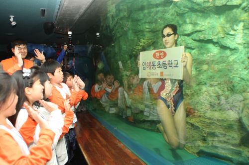 대한생명은 15일 전남 신안군 압해도 압해동초등학교 재학생 26명과 인솔교사 3명 등 30여명을 초대해 ‘서울 수학여행 나들이’ 행사를 가졌다고 밝혔다. 여행기간동안 이들은 서울의 상징이라 할 수 있는 63빌딩에서 수족관과 전망대 등을 돌아보고, 예술의 전당에서 펼쳐지고 있는 교향악 축제 등을 관람했다.