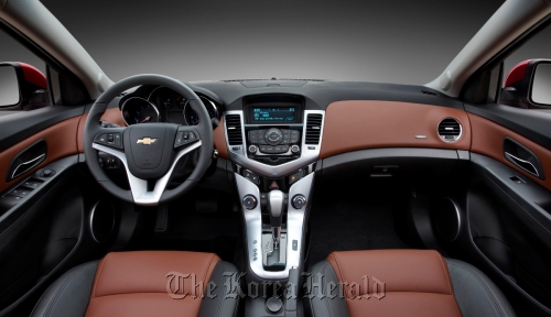 Interior of the Chevrolet Cruze.  GM Korea Co.