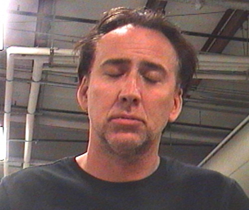 This booking photo released by Orleans Parish Sheriff's Office shows actor Nicolas Cage Saturday, April 16, 2011 in New Orleans.(AP-Yonhap News)