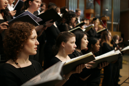 CMC Chorale perform during May’s concert of Faure and Durufle’s Requiem.    Camarata Music Company