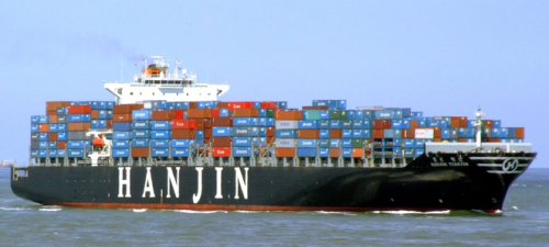 Hanjin shipping container (Yonhap News)