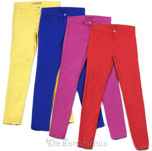 Colorful jeans from J Brand, $176. Jeans for this spring and summer have gone from basic blues and intense indigo to Technicolor versions of playful Crayola shades. J Brand/MCT