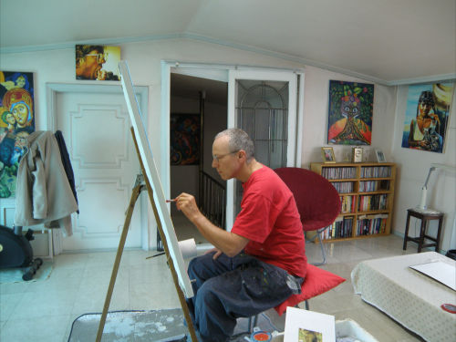 IAC founder Richard Beaumont at work in his studio.  Hannah Stuart Leach