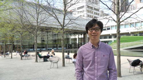 Korean author Kim Young-ha in New York (Kim Yoon-mi/The Korea Herald)