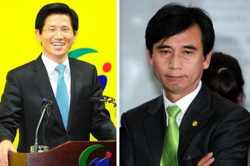 (From left) Kim Moon-soo and Rhyu Si-min