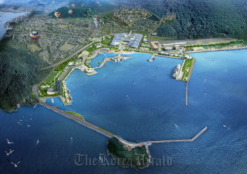 A computer-generated image of the Yeosu Expo site.  Organizing Committee for Expo 2012 Yeosu Korea
A computer-generated image of the Yeosu Expo site.  Organizing Committee for Expo 2012 Yeosu Korea