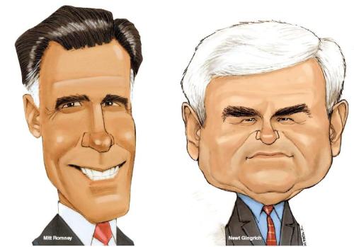 미트 롬네이/ 깅그리치 미국 대선 공화당 후보/ ‘Romney, Gingrich