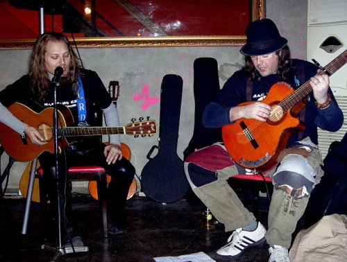 The 2 Guitars play at a previous HBC Fest.    Lance Reegan-Diehl