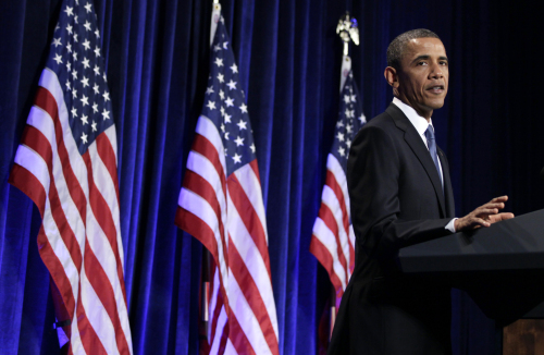 President Barack Obama speaks during a Women's Leadership Forum, Thursday, May 19, 2011, in Washington. (AP-Yonhap News)