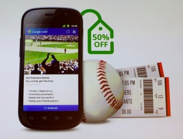 A video screen displays a new payment service introduced by Google Inc. at an event in New York, U.S., on Thursday. (Bloomberg)