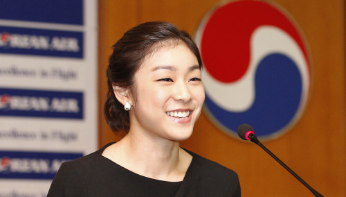 김연아 스케이트선수/김연아 / ▲마크금지/헤경만배포<포토뉴스>“후원 감사합니다˝