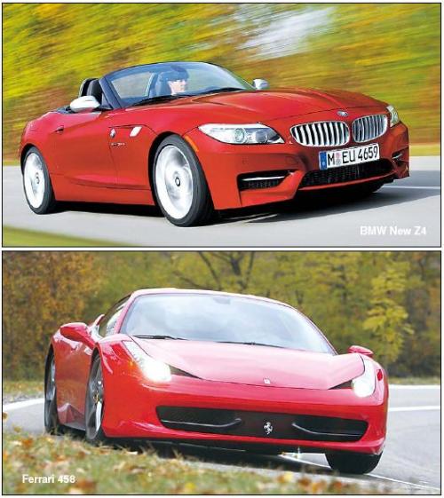 (Up)BMW New Z4 (Down)Ferrari 458