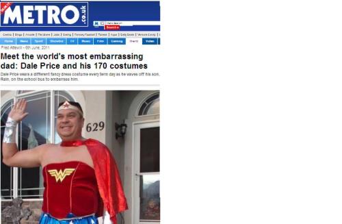 This captured photo shows Dale Prince, known as the most embarrassing dad