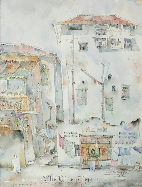 A watercolor painting by John Da Silva. Africarho