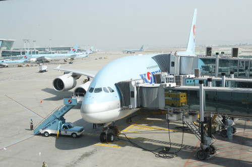 Korean Air’s new Airbus A380 (Yonhap News)