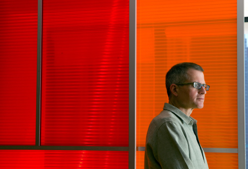 Christian Wiman, editor of Poetry magazine, stands at his office on Michigan Avenue in Chicago, June 15, 2010. The magazine will be moving into its new offices a few blocks away. (Alex Garcia/Chicago Tribune/MCT)