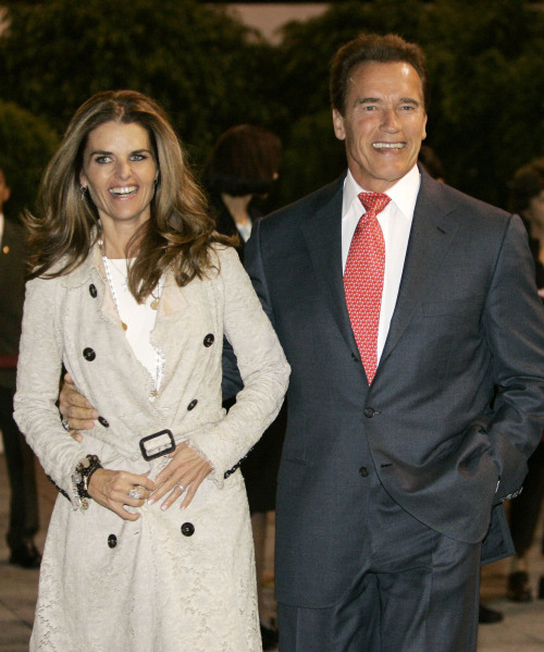 In this Nov. 8, 2006 file photo, California Gov. Arnold Schwarzenegger arrives in Mexico City, Mexico, with his wife Maria Shriver. Maria Shriver has filed for divorce from Arnold Schwarzenegger in Los Angeles Superior Court, Friday. (AP)