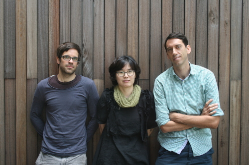 Nils Clauss (right), Park Nam-hui and Neil Dowling. Paul Kerry
