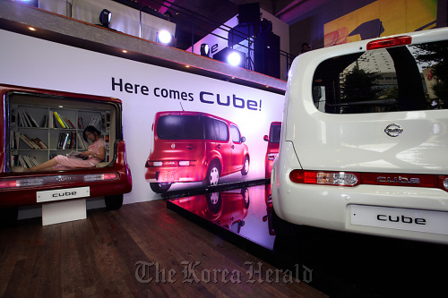 A showroom for the Cube of Nissan Korea in Seoul