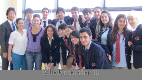 King’s Academy students and chaperons pose for a photo after interviews at the Embassy of the Hashemite Kingdom of Jordan on Friday.  Embassy of the Hashemite Kingdom of Jordan