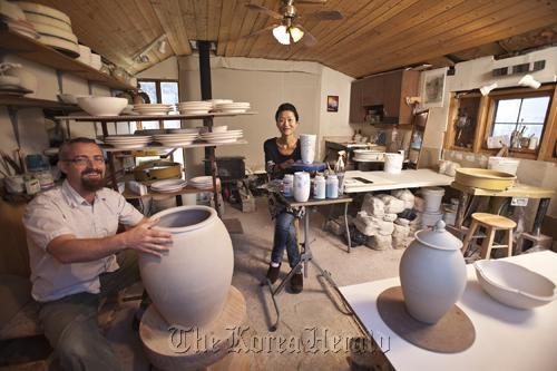 Adam Field with his wife Heesoo Lee