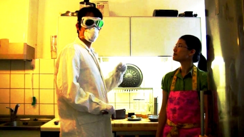 Kate Hers and Hanjo Rhee prepare to make kimchi in Berlin Kate Hers