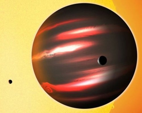 An artist's rendition of the exoplanet TrES-2b (Harvard-Smithsonian Center for Astrophysics)