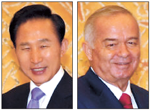 이명박, 대통령/이슬람 카리모프 (Islam Abduganievich Karimov), 우즈베키스탄 대통령/ Korea, Uzbekistan sign gas development deals worth $4.1 billion
