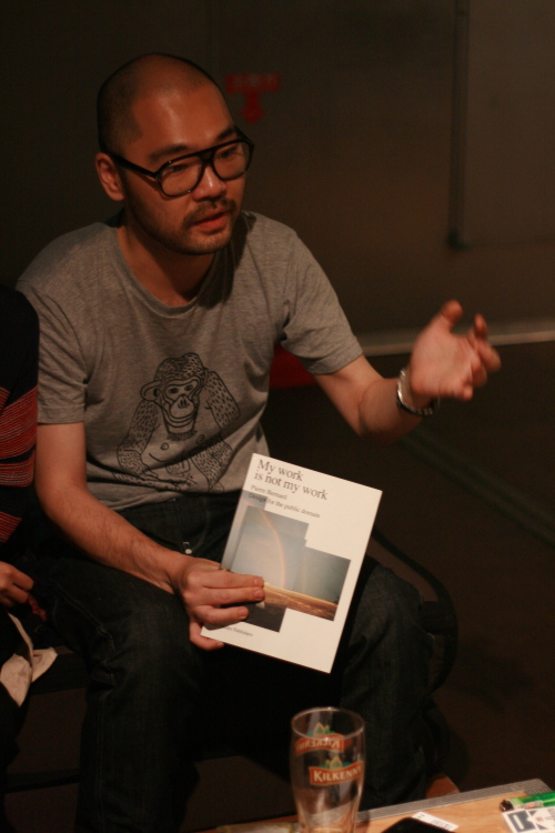 Kwon Oh-yun talks about a design book at August’s Book.ing event at Platoon Kunsthalle.  Kirsty Taylor