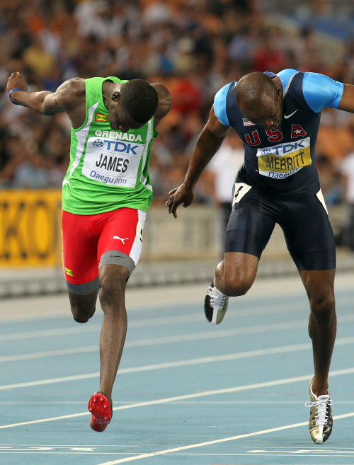 Kirani James (left) and LaShawn Merritt