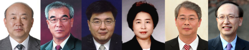 (From left) Yu Woo-ik, Choe Kwang-sik, Rim Che-min, Kim Kum-lae, Lim Jong-ryong, Hyun In-taek