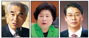 [사진=최광식 내정자-김금래 내정자-임종룡 내정자(왼쪽부터)]