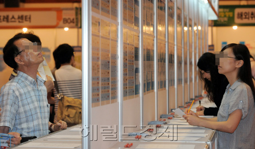 2일 오전 서울 삼성동 코엑스 그랜드볼룸에서 강남구청 주최로 취업.창업 박람회가 열리고 있다. 아침 일찍부터 박람회를 찾은 구직자들이 채용공고 게시판을 보며 일자리를 찾고 있다./ 안훈기자 rosedale@ 2011.09.02\r\n2일 오전 서울 삼성동 코엑스 그랜드볼룸에서 강남구청 주최로 취업.창업 박람회가 열리고 있다. 아침 일찍부터 박람회를 찾은 구직자들이 채용공고 게시판을 보며 일자리를 찾고 있다./ 안훈기자 rosedale@ 2011.09.02\r\n2일 오전 서울 삼성동 코엑스 그랜드볼룸에서 강남구청 주최로 취업.창업 박람회가 열리고 있다. 아침 일찍부터 박람회를 찾은 구직자들이 채용공고 게시판을 보며 일자리를 찾고 있다./ 안훈기자 rosedale@ 2011.09.02\r\n2일 오전 서울 삼성동 코엑스 그랜드볼룸에서 강남구청 주최로 취업.창업 박람회가 열리고 있다. 아침 일찍부터 박람회를 찾은 구직자들이 채용공고 게시판을 보며 일자리를 찾고 있다./ 안훈기자 rosedale@ 2011.09.02\r\n서울 삼성동 코엑스 그랜드볼룸에서 강남구청 주최로 2일 ‘취업ㆍ창업 박람회’가 열렸다. 아침 일찍 박람회를 찾은 구직자들이 채용공고 게시판을 보며 일자리를 찾고 있다. 안훈 기자/rosedale@heraldm.com